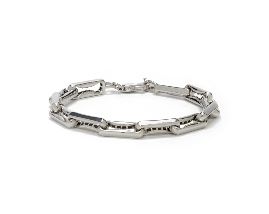 BR060 'LARGE INDENTED PAPERCLIP BRACELET'