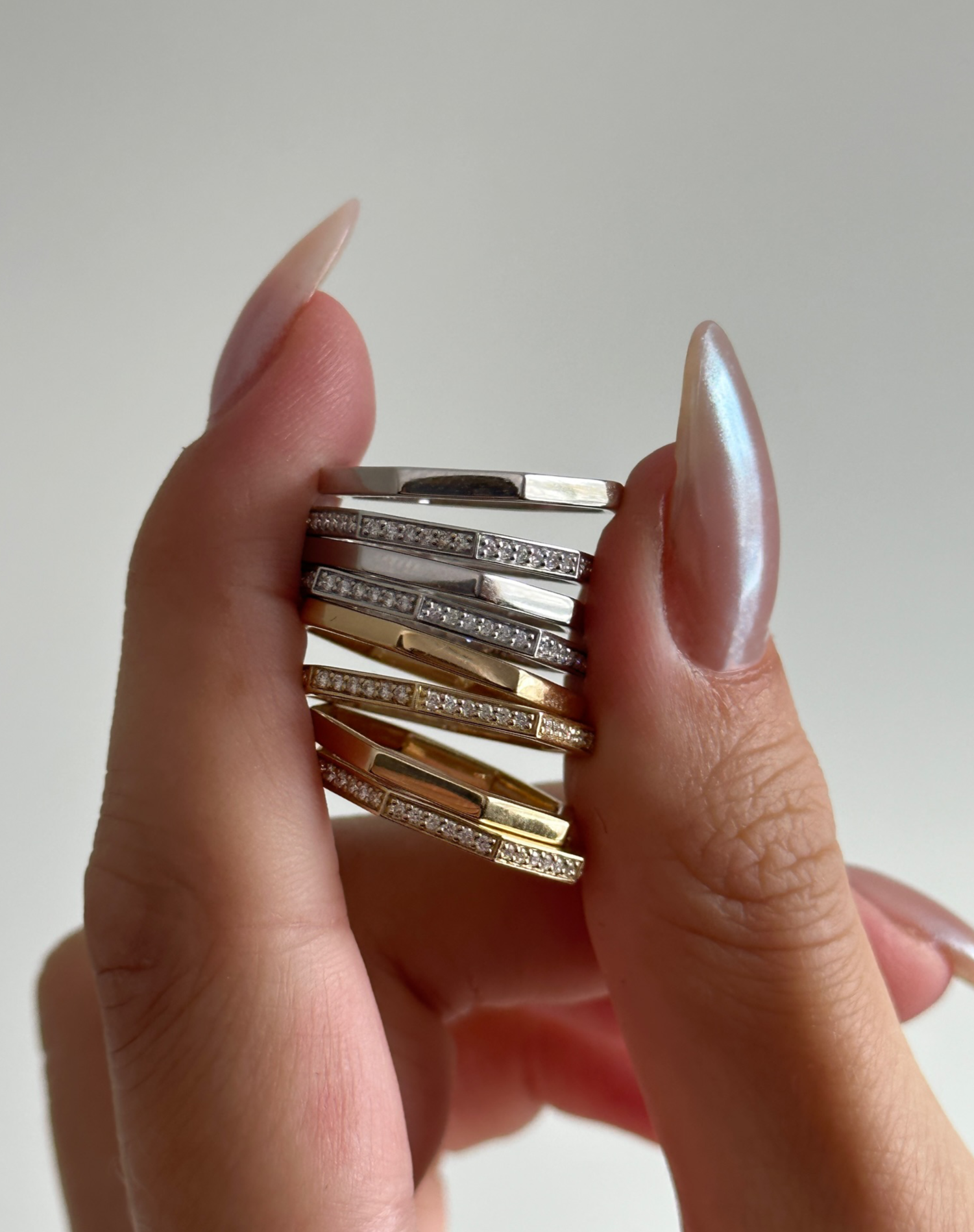 Lisa Gozlan Stack 14K Gold Symmetrical Stacker Ring | Lisa Gozlan