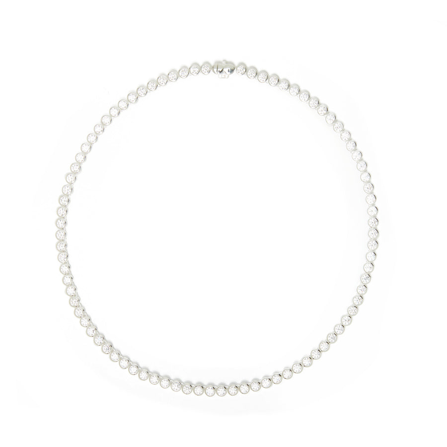 THE BEZEL TENNIS NECKLACE