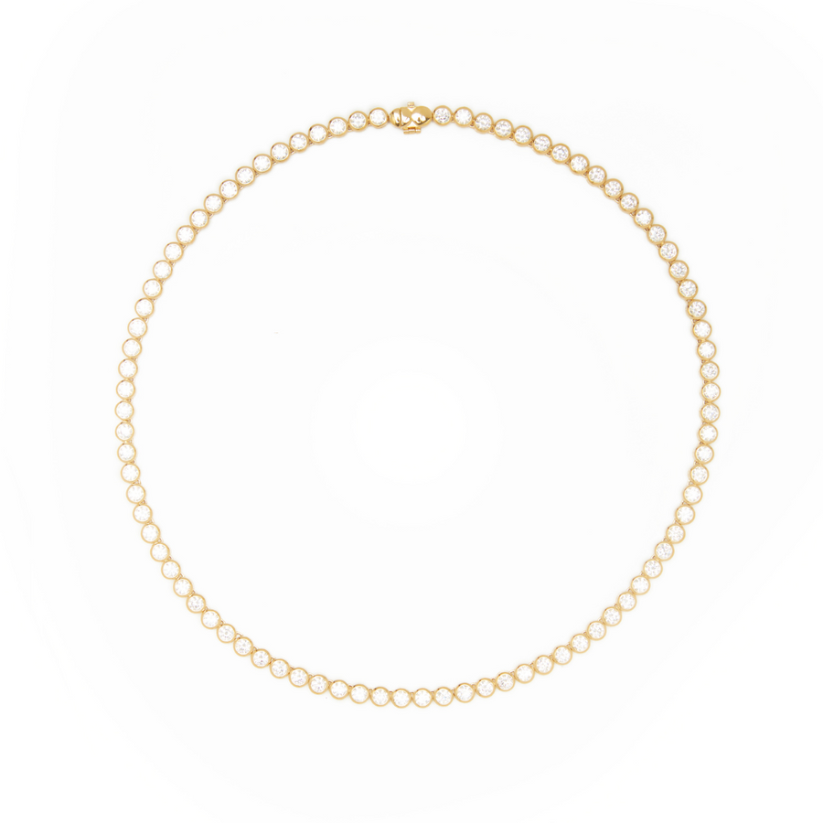 THE BEZEL TENNIS NECKLACE