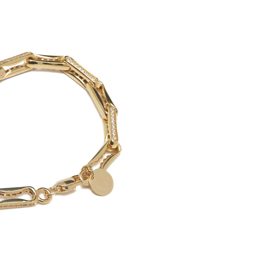 BR060 'LARGE INDENTED PAPERCLIP BRACELET'